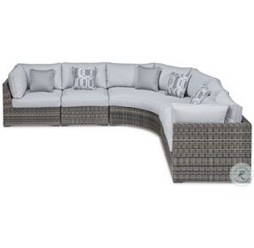 Harbor Court Gray 5 Piece Outdoor Sectional