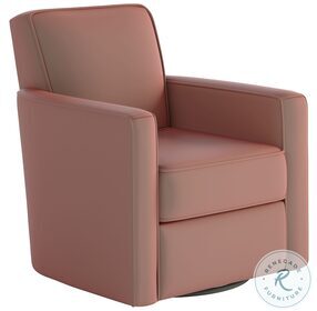 Geordia Clay Squared Arm Swivel Glider Chair