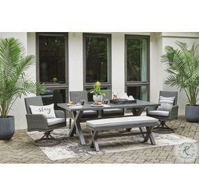 Elite Park Grey And White Outdoor Bench