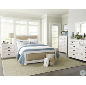 Willow Distressed White Dresser with Mirror
