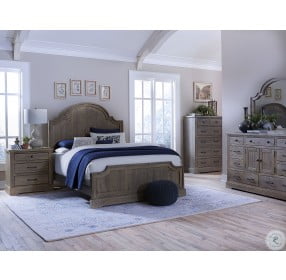 Meadow Distressed Weathered Gray Queen Panel Bed