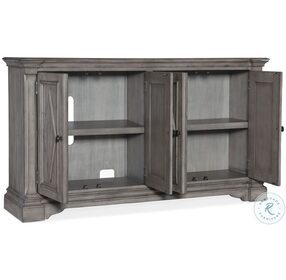 Commerce And Market Gray Painted Four Door Cabinet