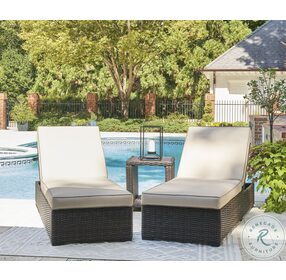 Coastline Bay Brown Outdoor Lounge Chaise 