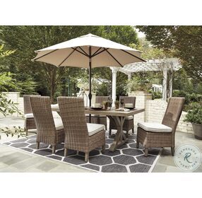 Beachcroft Beige Outdoor Side Chair with Cushion Set of 2