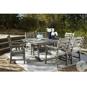 Visola Gray Outdoor Rectangular Dining Table