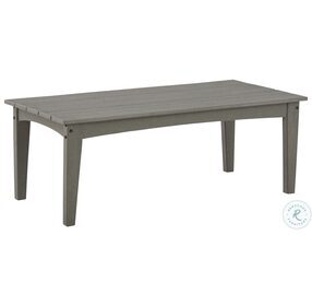 Visola Gray Outdoor Rectangular Occasional Table Set