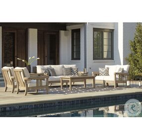 Gerianne Grayish Brown Outdoor Square End Table