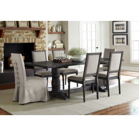 Muses Distressed Dove Grey Muses Rectangular Dining Table