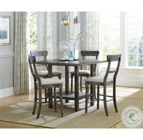 Muses Distressed Dove Gray Counter Height Dining Table