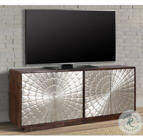 Crossings Palace Silver Clad 78" TV Stand
