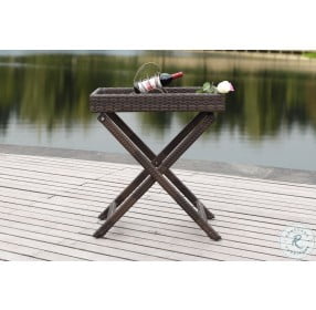 Bardia Brown Outdoor Tray Table