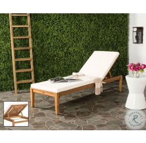 Arcata Natural And Beige Outdoor Sun Lounger