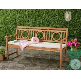 Montclair Natural And Beige 3 Seat Outdoor Bench