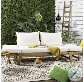 Tandra Natural and Beige Modern Contemporary Outdoor Daybed