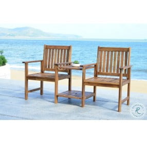 Brea Natural Twin Seat Outdoor Bench