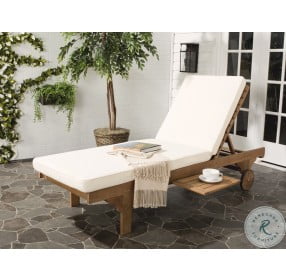 Newport Natural And Beige Outdoor Chaise Lounger
