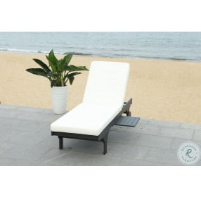 Newport Black And Beige Outdoor Chaise Lounger
