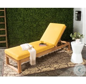 Solano Natural And Yellow Outdoor Sun Lounger