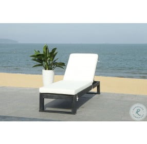 Solano Black And Beige Outdoor Sun Lounger
