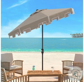 Zimmerman Beige UV Resistant Tilt Outdoor Umbrella With Flap