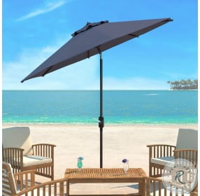 Ortega Gray UV Resistant Auto Tilt Crank Outdoor Umbrella