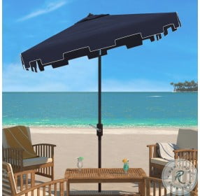 Zimmerman Navy and White Square Market Outdoor Umbrella