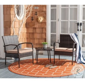 Moore Natural And Beige 3 Piece Outdoor Lounge Set