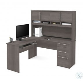 Innova Plus Bark Gray L Shaped Desk