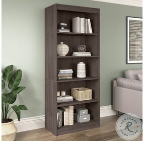 Universel Medium Gray Maple 30" Standard 5 Shelf Bookcase