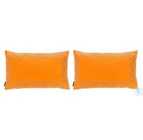 Sibine Orange Large Pillow Set of 2