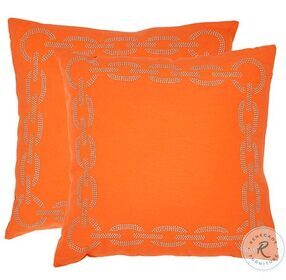 Sibine Orange Small Pillow Set of 2