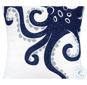 Maura White And Blue Pillow Set Of 2