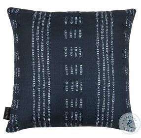 Madelyn Deep Blue and White Small Pillow