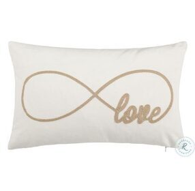Infinite Love Beige Rope Pillow