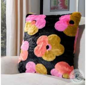 Flower Child Fur Multi Pillow