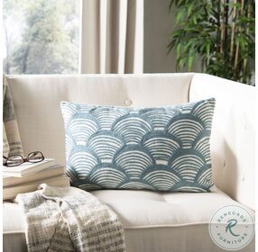 Milla Beige and Blue Small Pillow