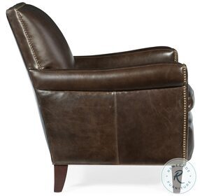 Jilian Dark Caramel Leather Club Chair