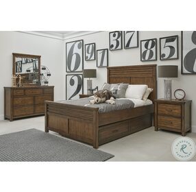 Cambridge Rich Warm Brown Full Panel Bed with Trundle