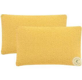 Soleil Solid Sunshine Yellow Pillow Set of 2