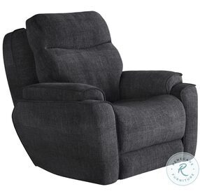 Show Stopper Charcoal Rocker Recliner with Power Headrest and SoCozi Massage