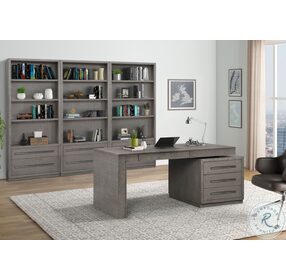 Pure Modern Soft Moonstone Executive Desk