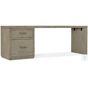 Linville Falls Soft Smoked Gray 84" Home Office Set with One File Cabinet