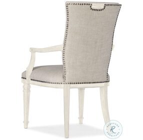 Traditions Soft White upholstered Arm Chair Set Of 2
