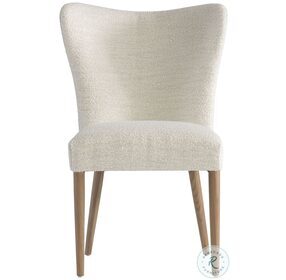 Modulum White Upholstered Curved Back Side Chair