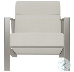 Marco Brushed Stainless Steel Leather Accent Chair