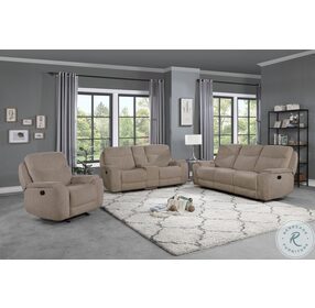 Lucerne Tobacco Reclining Console Loveseat