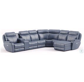 Show Stopper Horizon Reclining Large RAF Sectional with Power Headrest and Wireless Power Storage Console