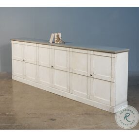 Luciana Stucco White And Gray 6 Door Buffet
