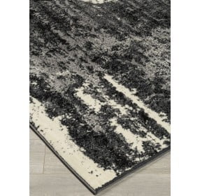 Roskos Black and Gray Large Rug