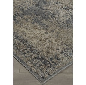 South Blue and Tan Large Rug